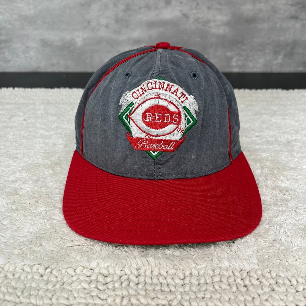 90s Vintage Cincinnati Red Snapback Hat OSFA The Game Two Tone Baseball Cap